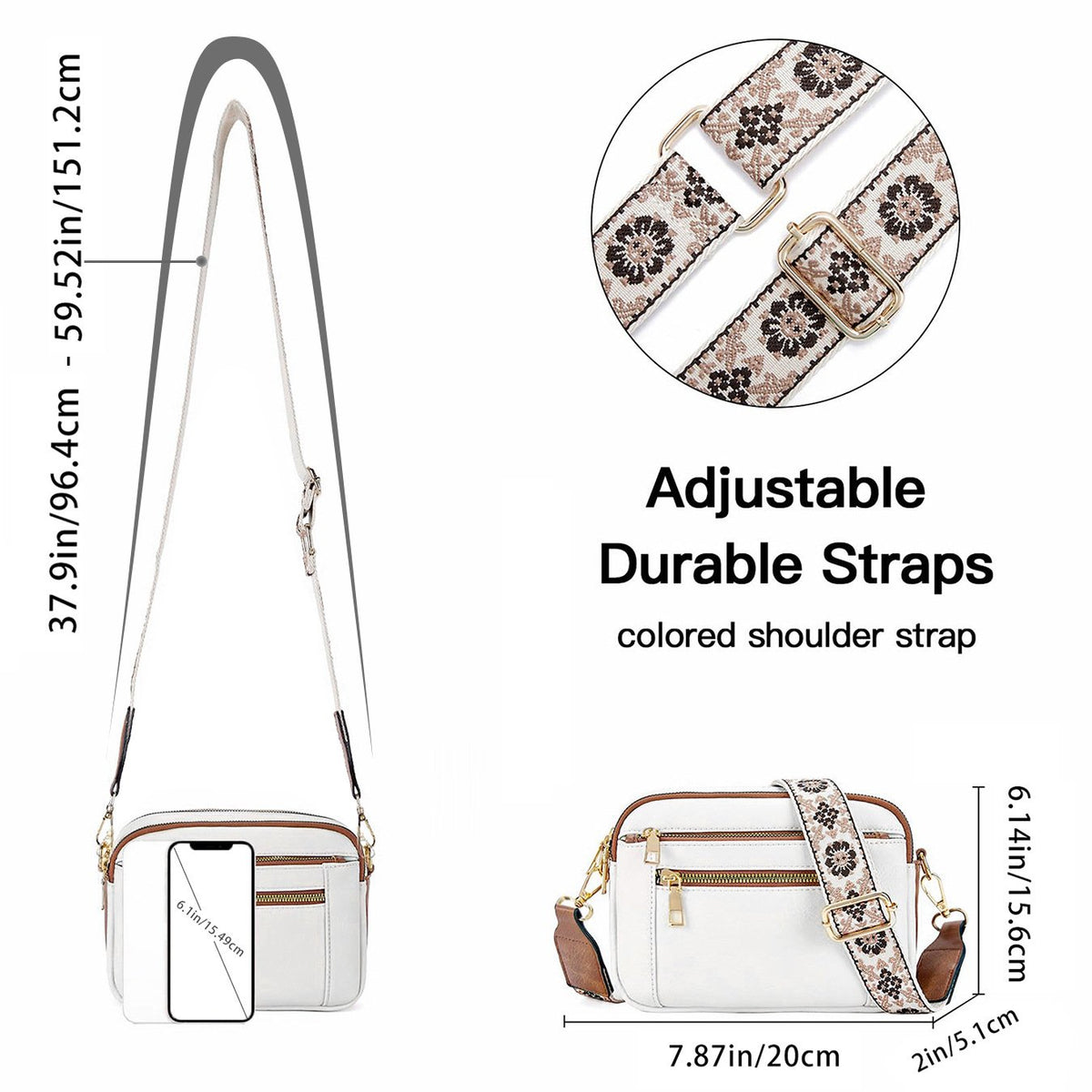 Maxine - Vegan Leather Crossbody Bag