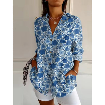 Tina™ - Casual Blouse with Floral Print