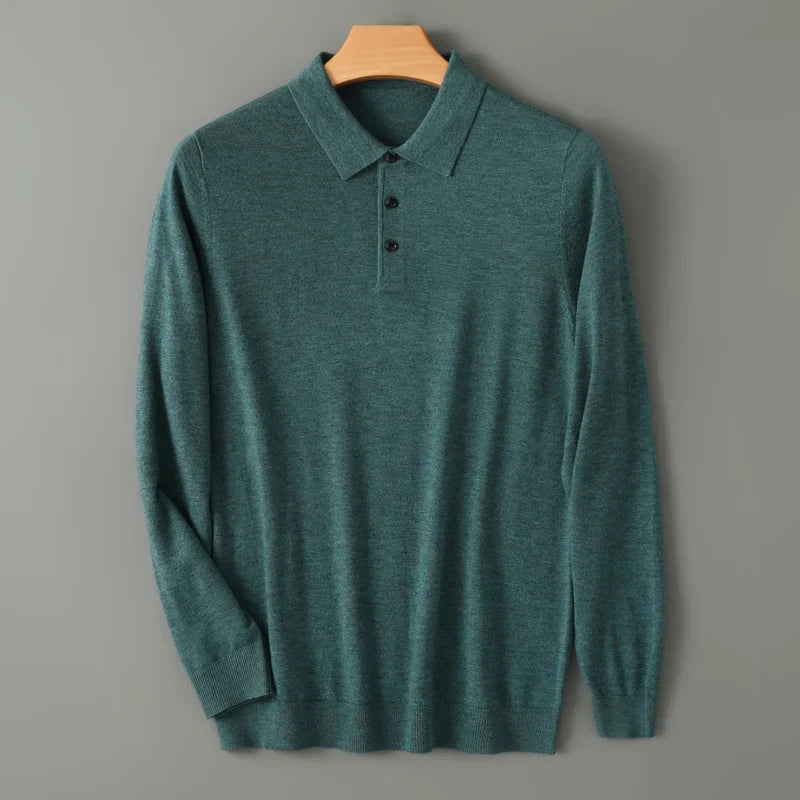 Damon -  Merino Full Sleeve Polo