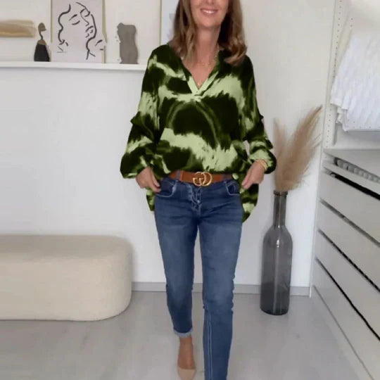 Sunniva™ - Elegant V-Neck Top